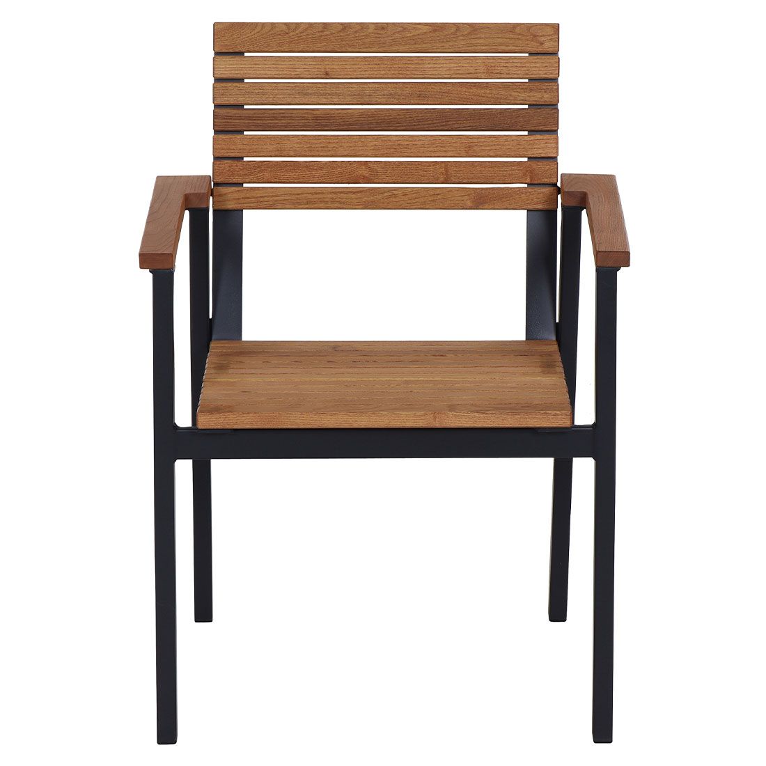 Stabelstol ute Bozen aluminium/robinie 60x59 cm bakside
