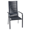 Stabelstol ute Carlton aluminium/tau regulerbar rygg - Siena Garden forfra