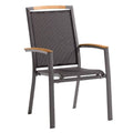 Stabelstol ute Catena aluminium/textilen 62x68 cm - Sieger forfra