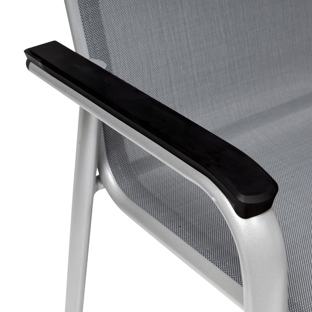 Stabelstol ute Cirrus aluminium/textilen i uteområde