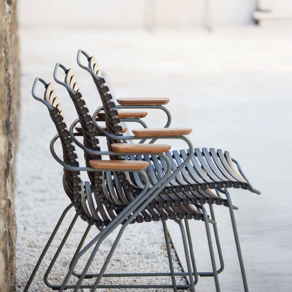Stabelstol ute Click stål/plast 60,5x58 cm - Houe