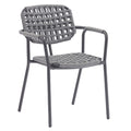 Stabelstol ute Costa aluminium/tau 60,5x57 cm Zebra forfra