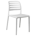 Stabelstol ute Costa Bistrot plast hvit 49x54 cm forfra