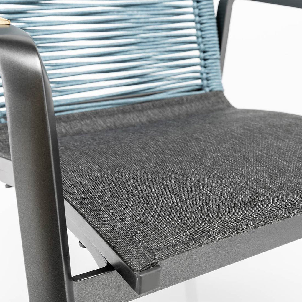 Armlener på stabelstol ute Diamond aluminium tau