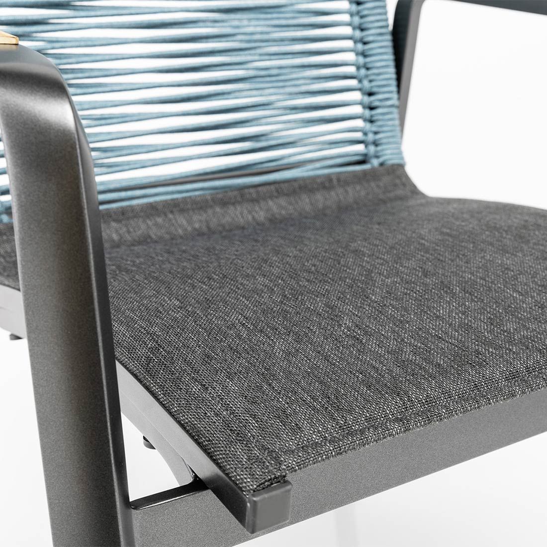 Armlener på stabelstol ute Diamond aluminium tau