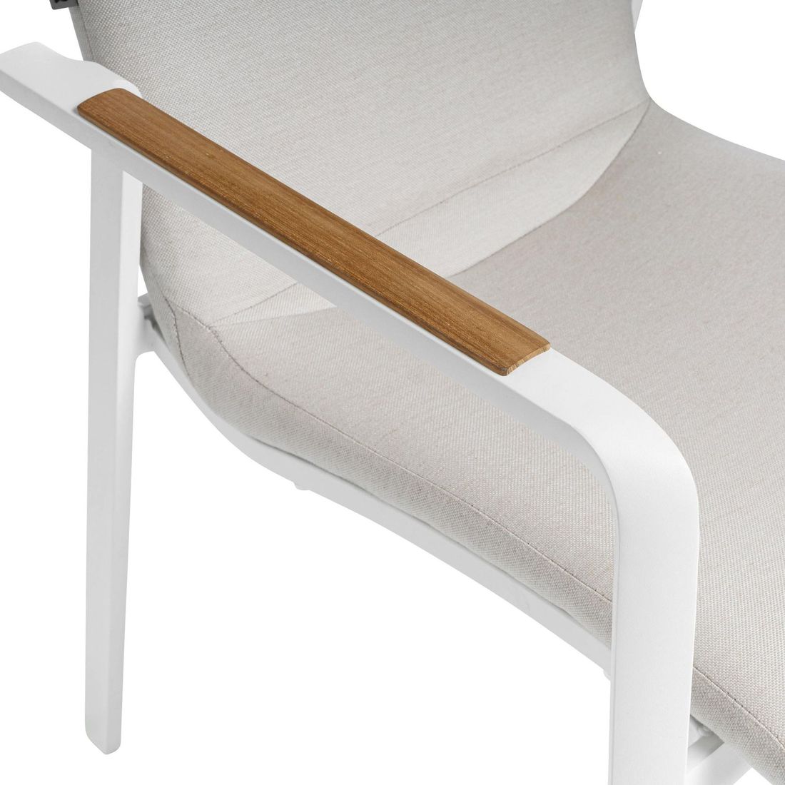 Stabelstol ute Diamond aluminium Sunbrella tekstil Natte-Linen