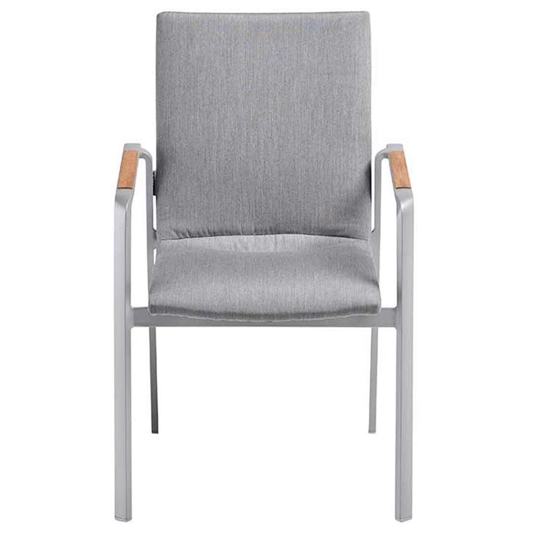 Stabelstol ute Diamond aluminium/Sunbrella 57,5x62 cm stablet
