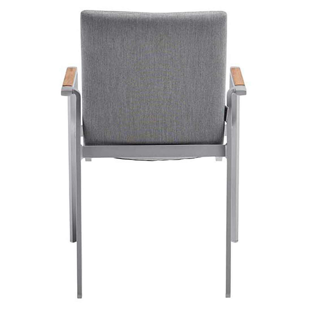 Sideprofil av Stabelstol ute Diamond aluminium/Sunbrella 57,5x62 cm
