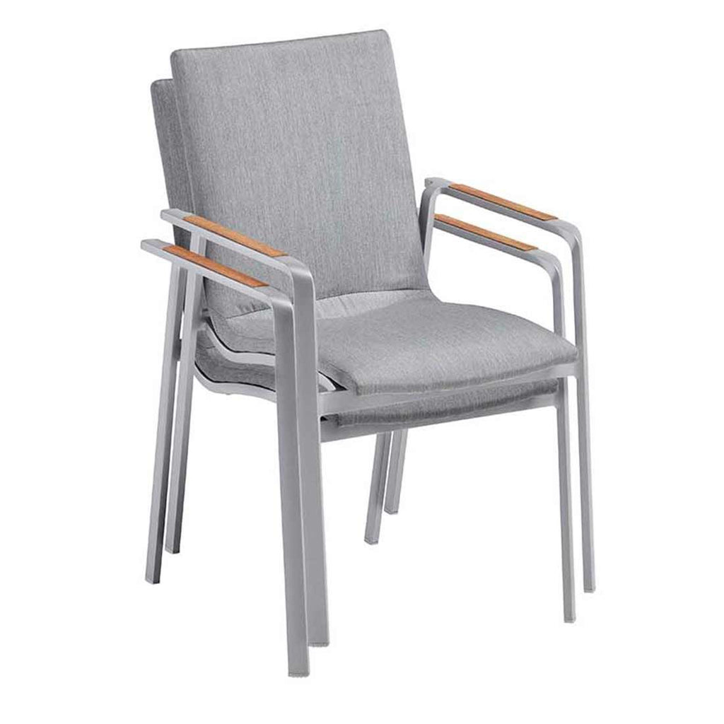 Sitting på Stabelstol ute Diamond aluminium/Sunbrella 57,5x62 cm