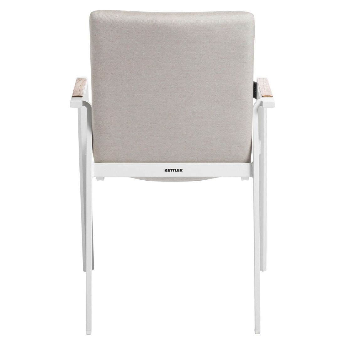 Stabelstol ute Diamond aluminium Sunbrella armstøtte detalj
