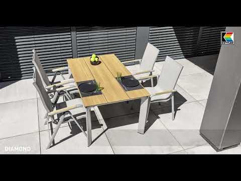 Stabelstol ute Diamond aluminium/Sunbrella - Kettler bakside