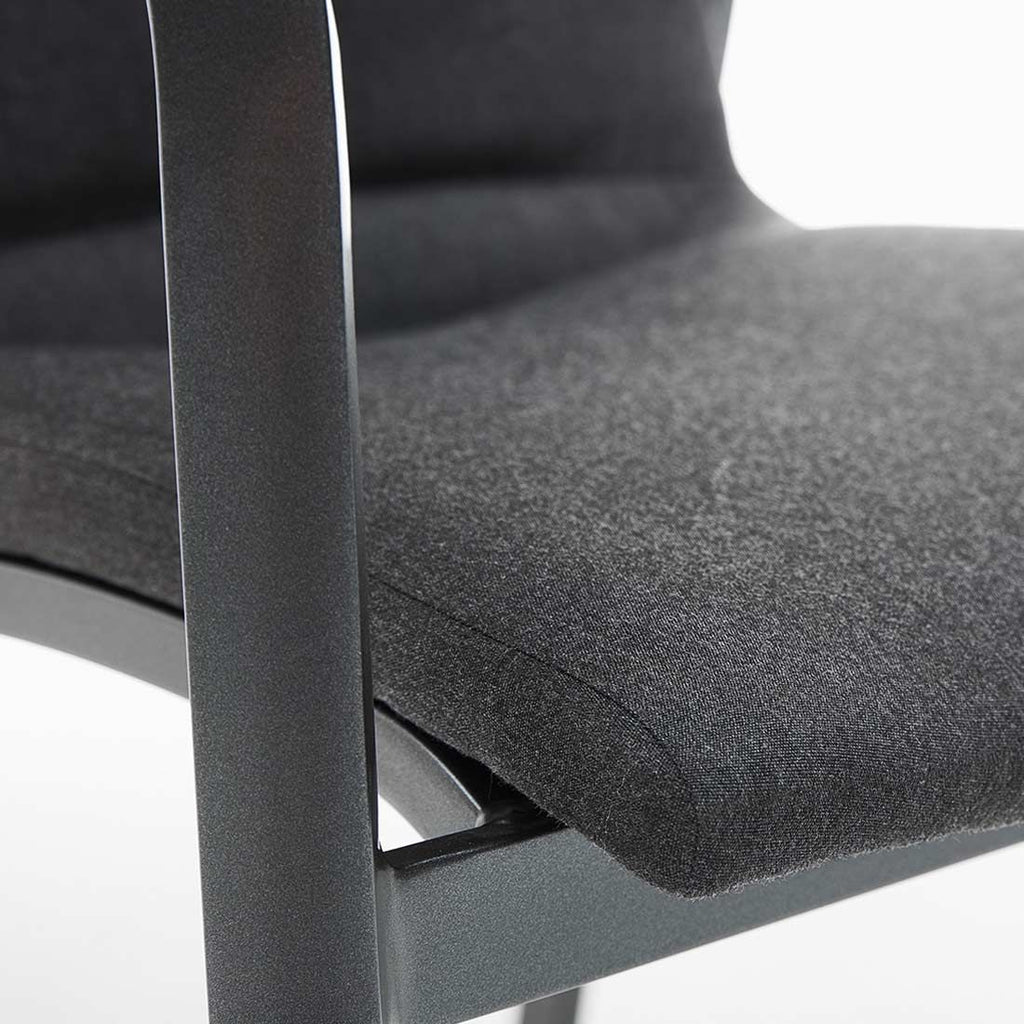 Stabelstol ute Diamond aluminium/Sunbrella - Kettler i antrasittfarge