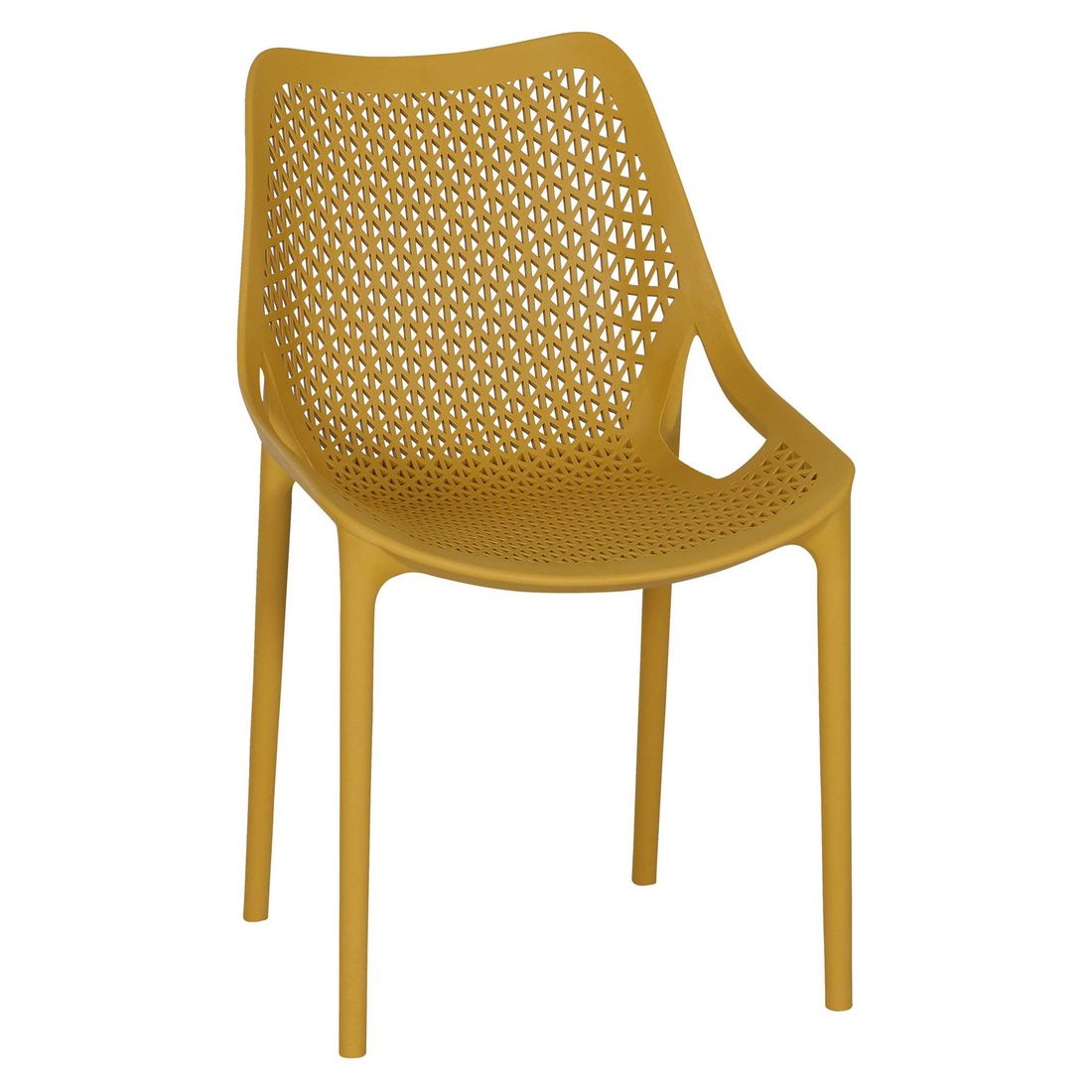 Stabelstol ute District plast 50x60 cm - Siena Garden forfra