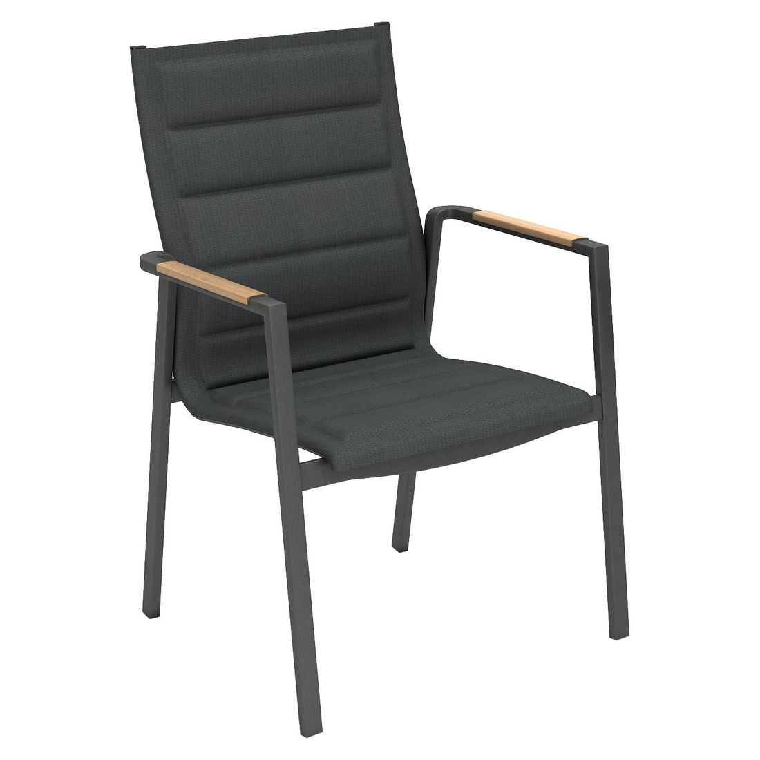 Stabelstol ute Espoo aluminium/textilen 61x64,5 cm forfra