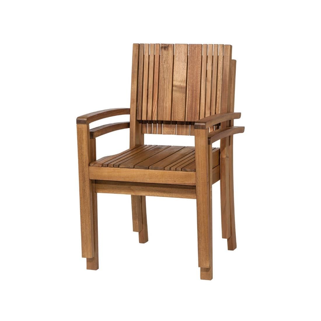 Stabelstol ute Falun akasie 61x58 cm bakside