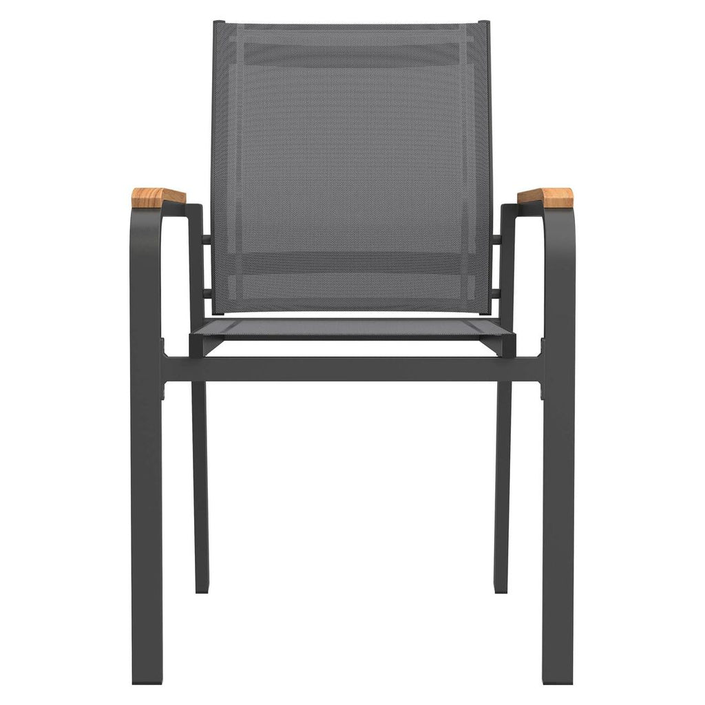 Montert Stabelstol ute Florenz aluminium/textilen antrasitt på terrasse