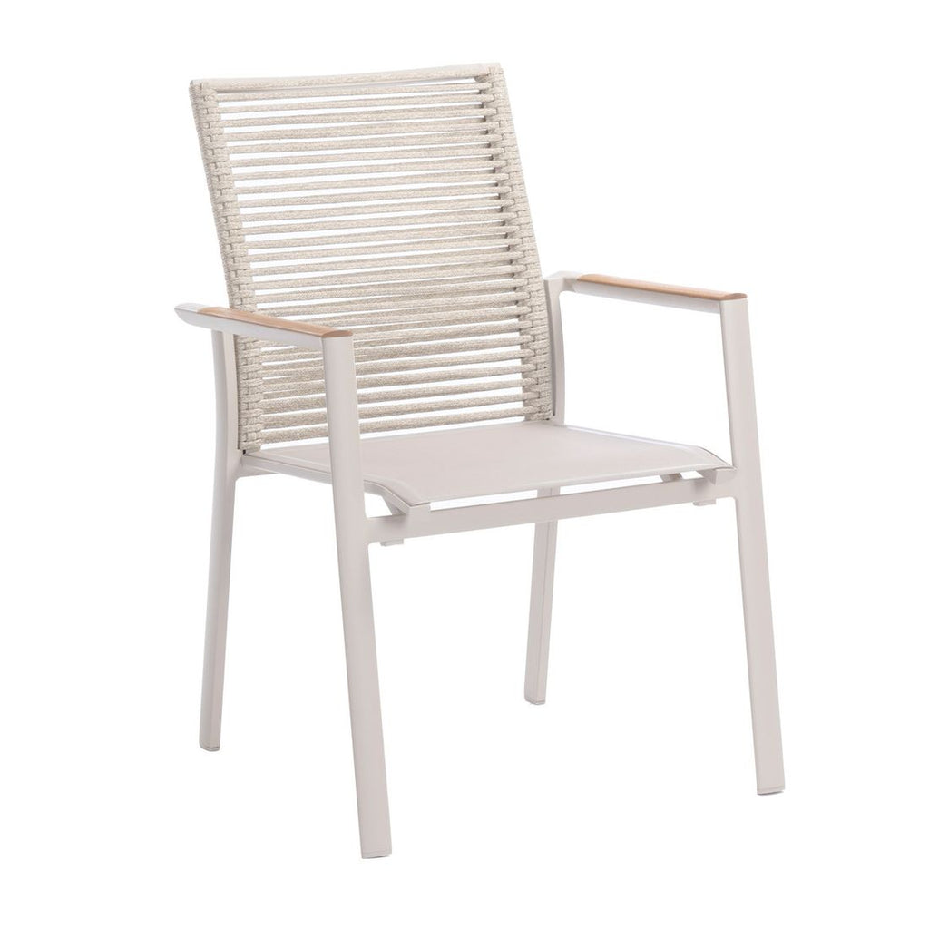 Stabelstol ute Fly aluminium tau textilen 62x65 cm Zebra forfra