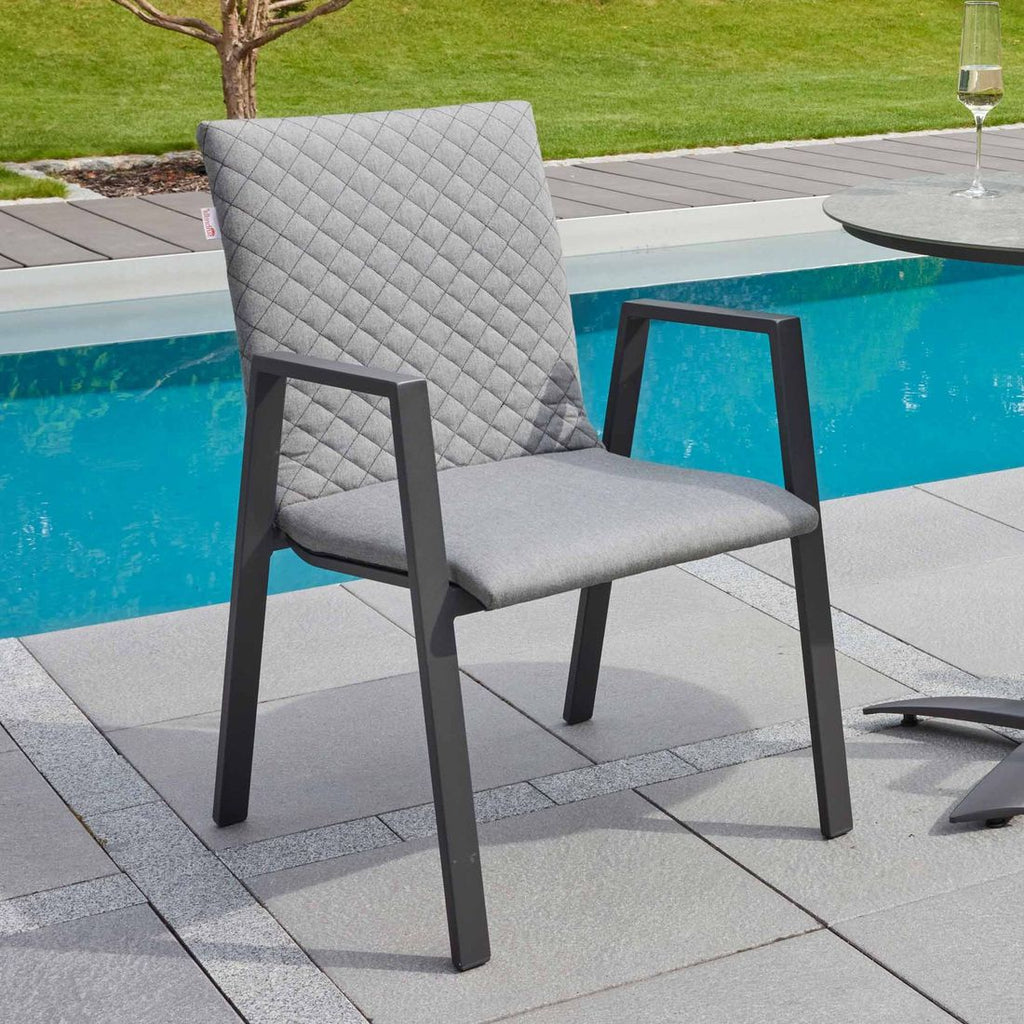 Stabelstol ute Galomo aluminium/Sunbrella bakside