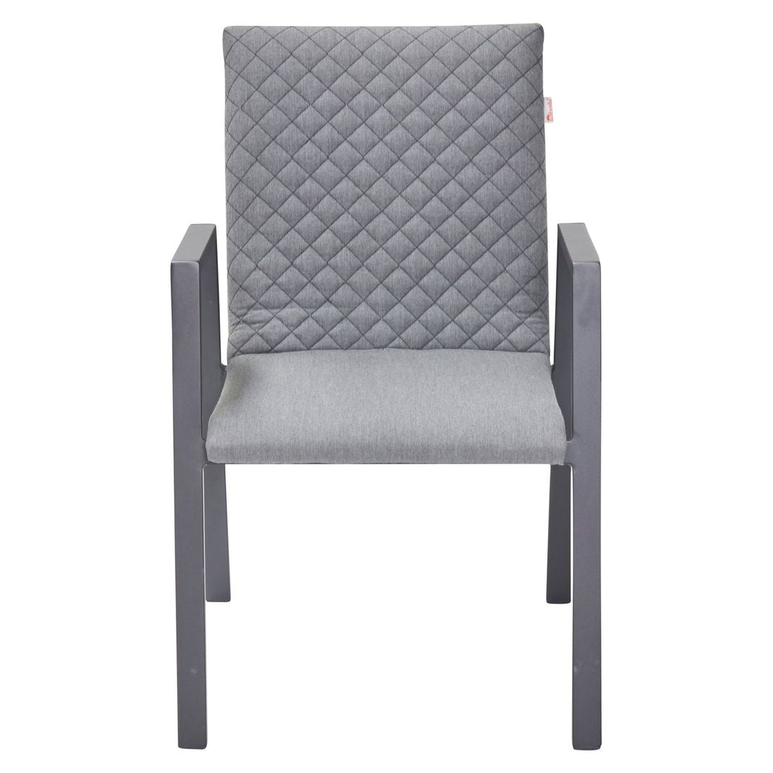 Stabelstol ute Galomo aluminium/Sunbrella montert på terrasse