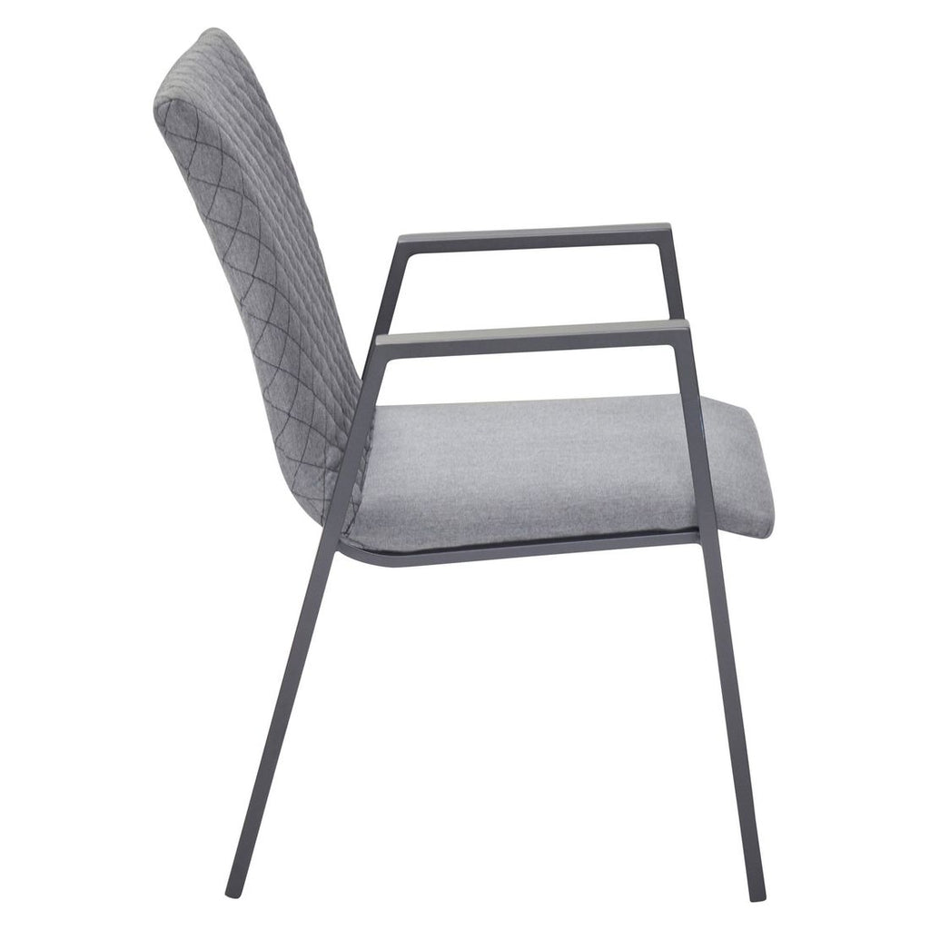 Stabelstol ute Galomo aluminium/Sunbrella nærbilde av ramme