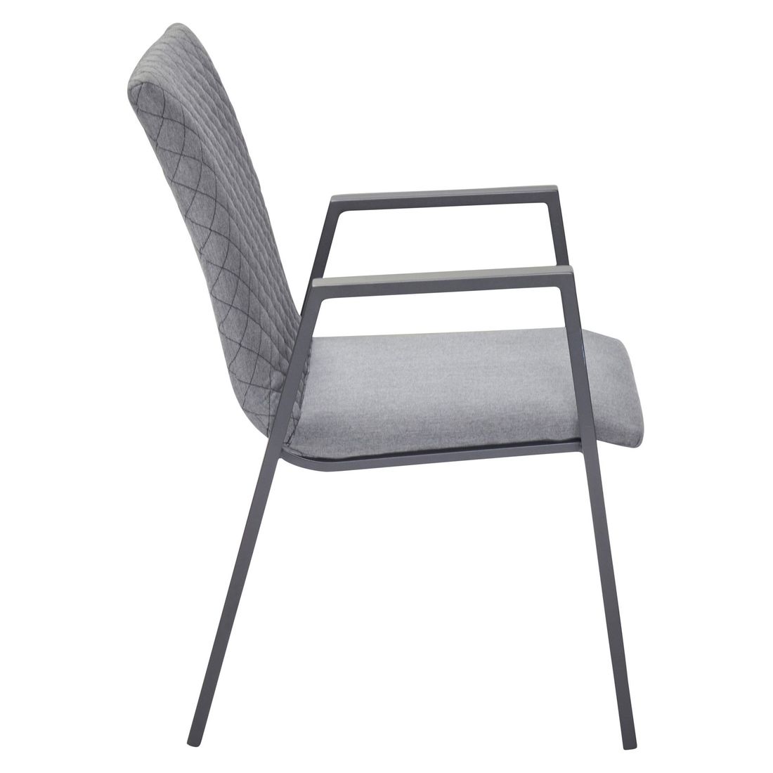 Stabelstol ute Galomo aluminium/Sunbrella nærbilde av ramme