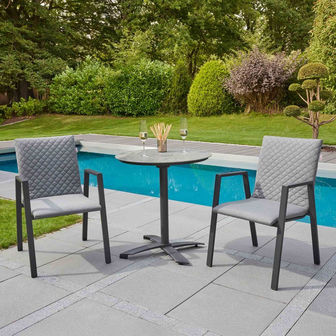 Stabelstol ute Galomo aluminium/Sunbrella stablet flere stoler