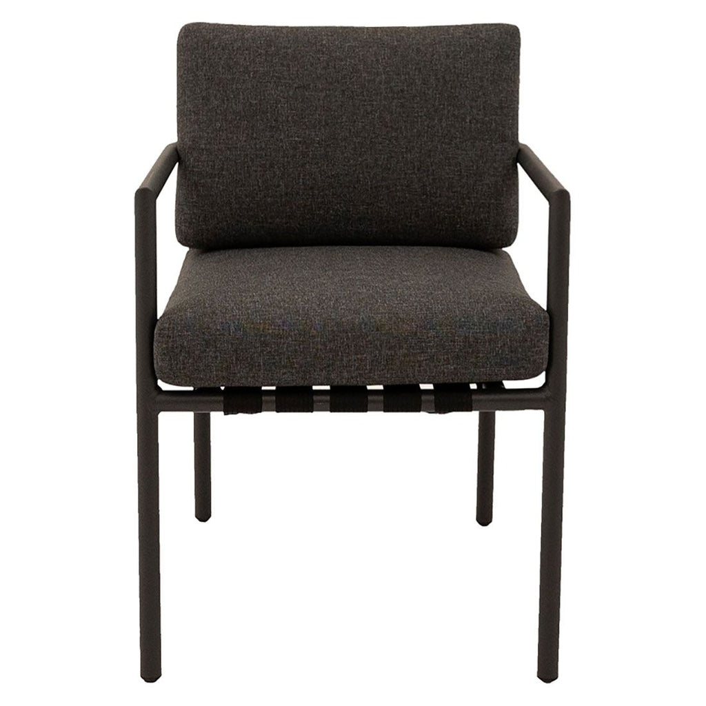 Stabelstol ute Horizon aluminium med puter 57 cm bakside