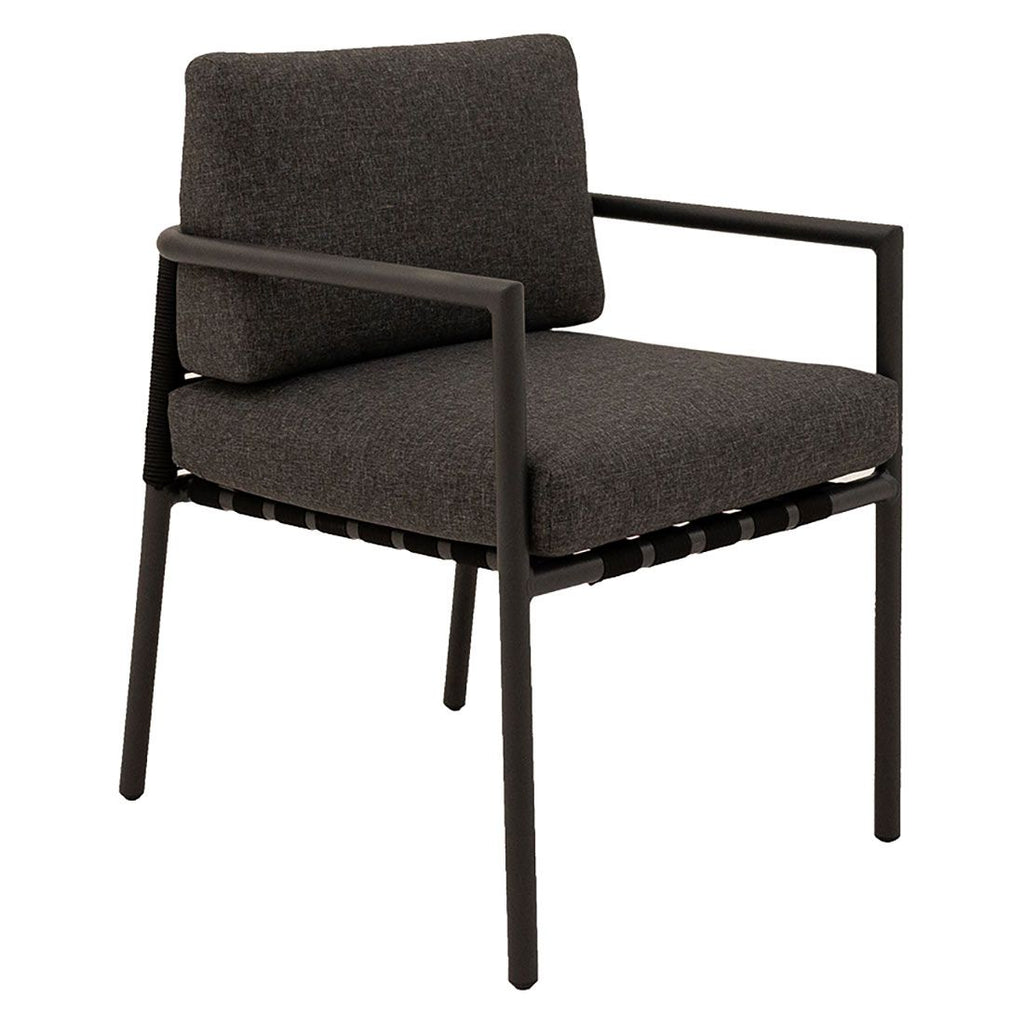 Stabelstol ute Horizon aluminium med puter 57 cm front