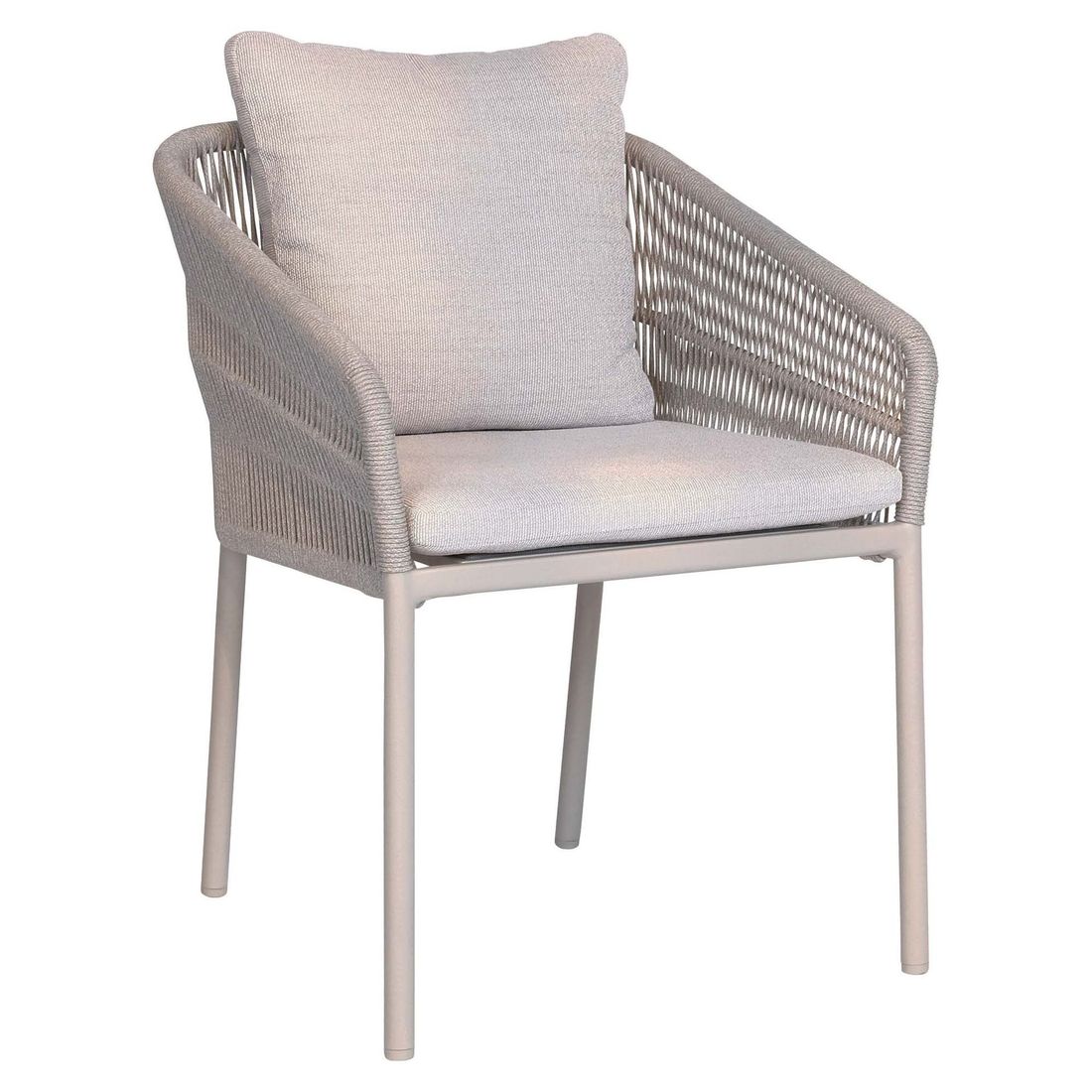 Stabelstol ute Jella aluminium tau utestoff 62x65 cm forfra
