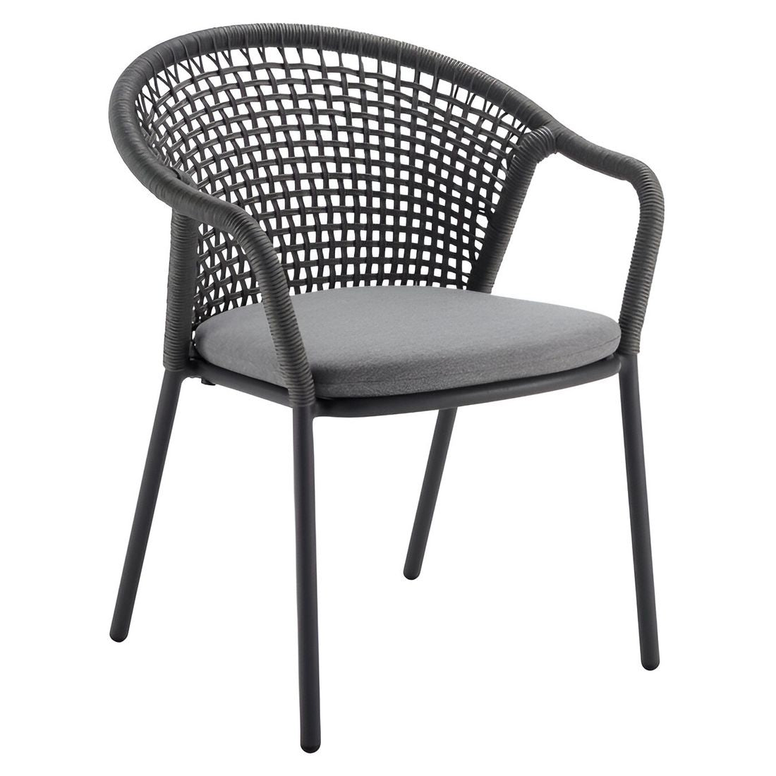 Stabelstol ute Jooy aluminium med sittepute bakside