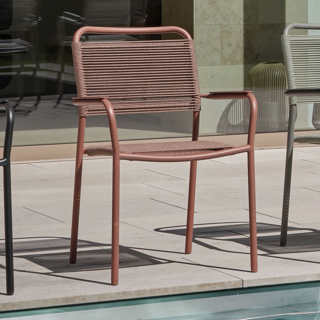 Stabelstol ute Joris aluminium tau 59x61 cm Stern bakside