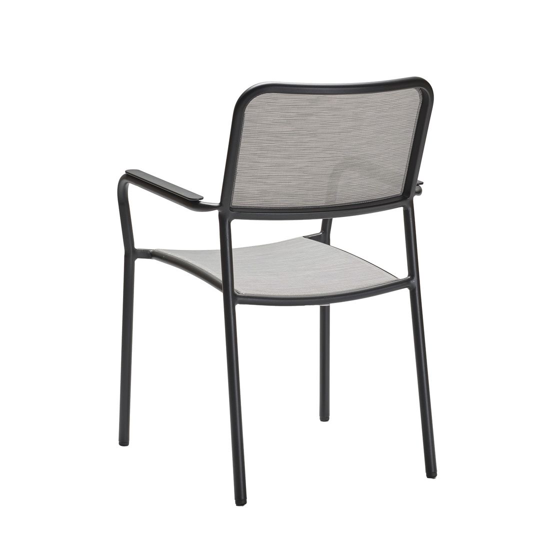 Nærbilde av aluminiumsramme på Stabelstol ute Joris aluminium/textilen 59x61 cm - Stern