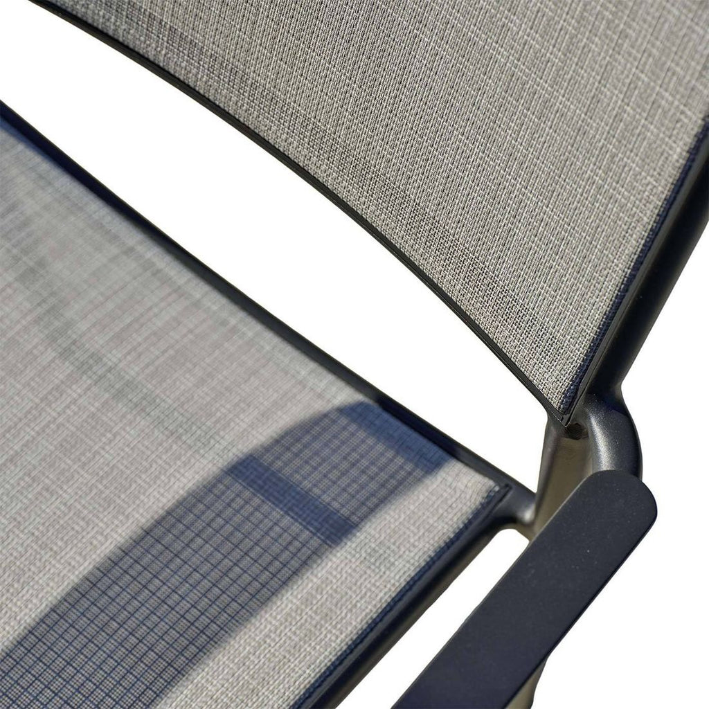Montert Stabelstol ute Joris aluminium/textilen 59x61 cm - Stern på terrasse