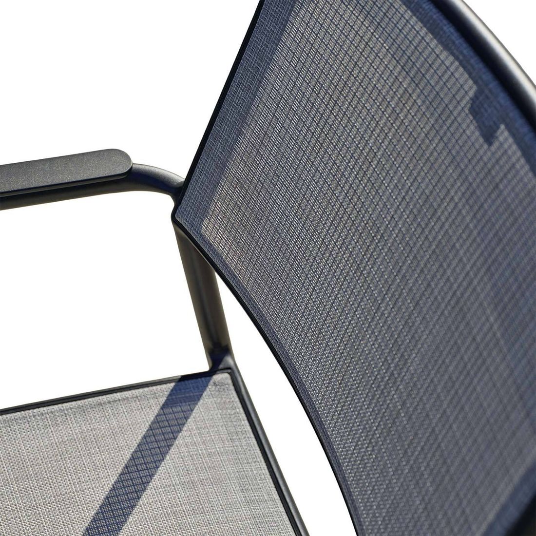 Stabelstol ute Joris aluminium/textilen 59x61 cm - Stern fra siden