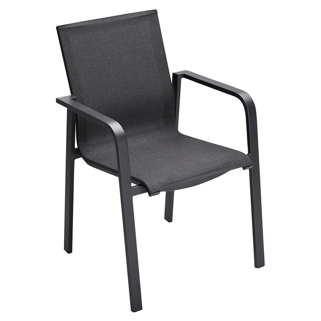 Stabelstol ute Julia aluminium/textilen 56x64 cm - OUTLIV forfra