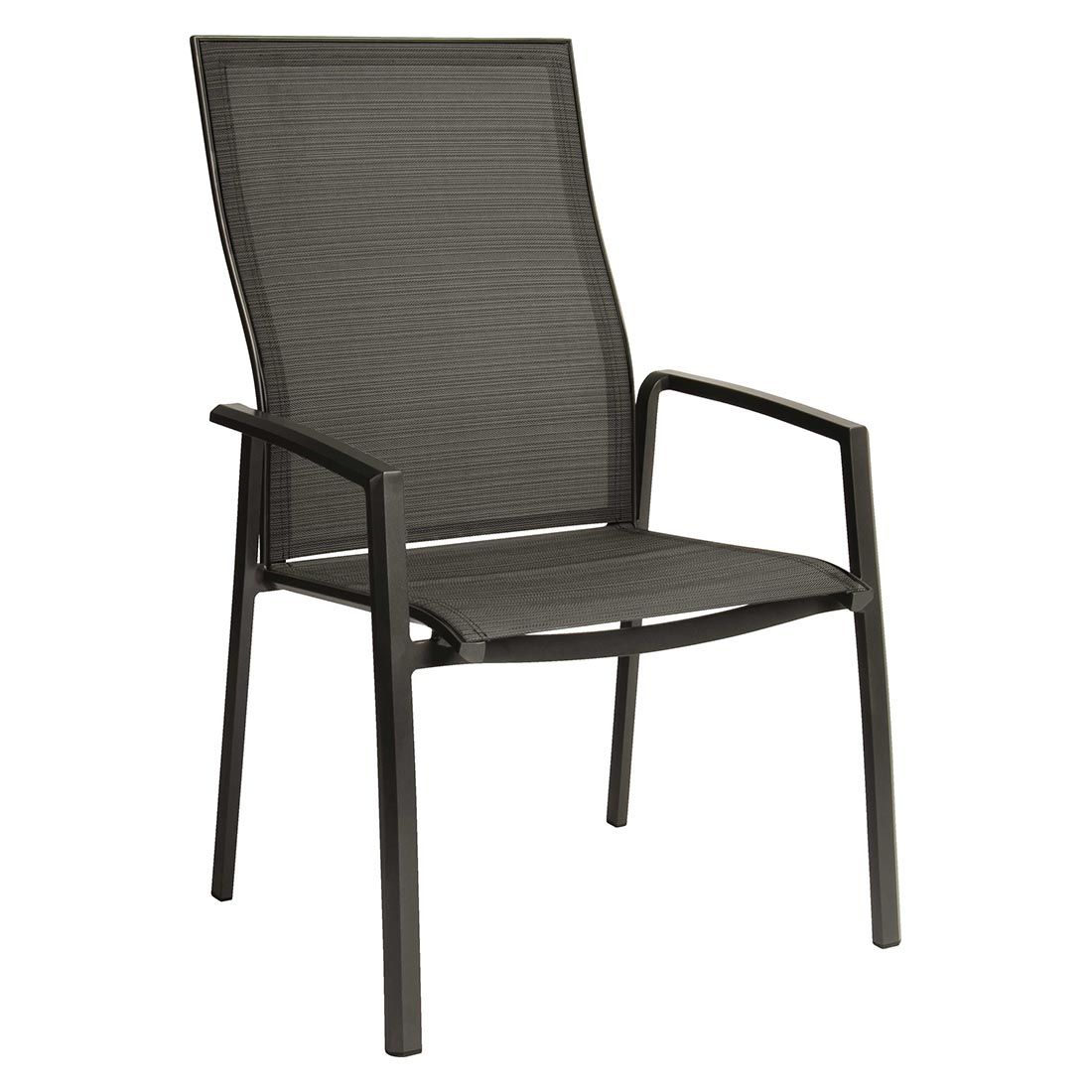 Stabelstol ute Kari Plus aluminium/textilen forfra