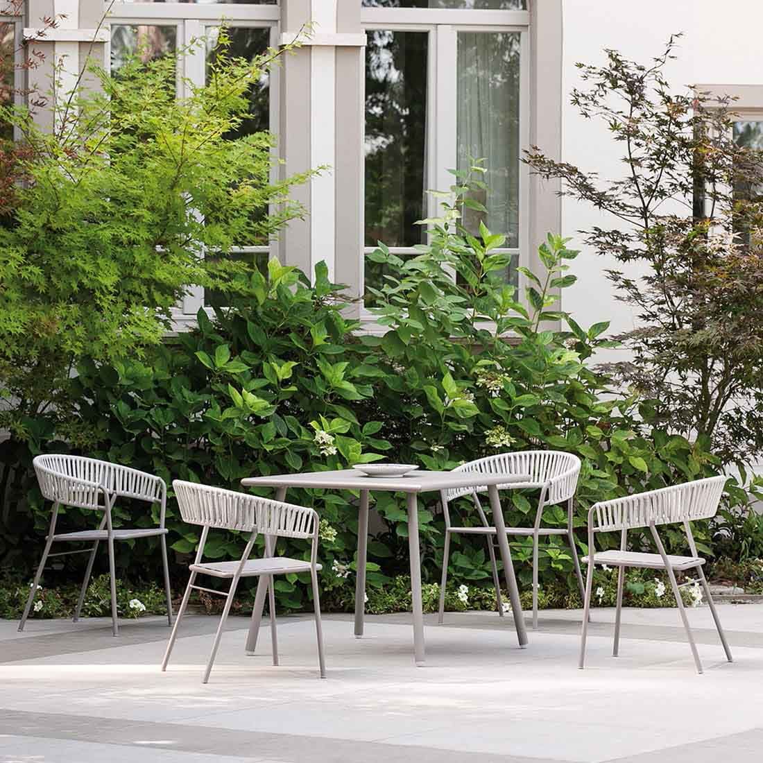 Montert Stabelstol ute Key West stål/tau fango på terrasse