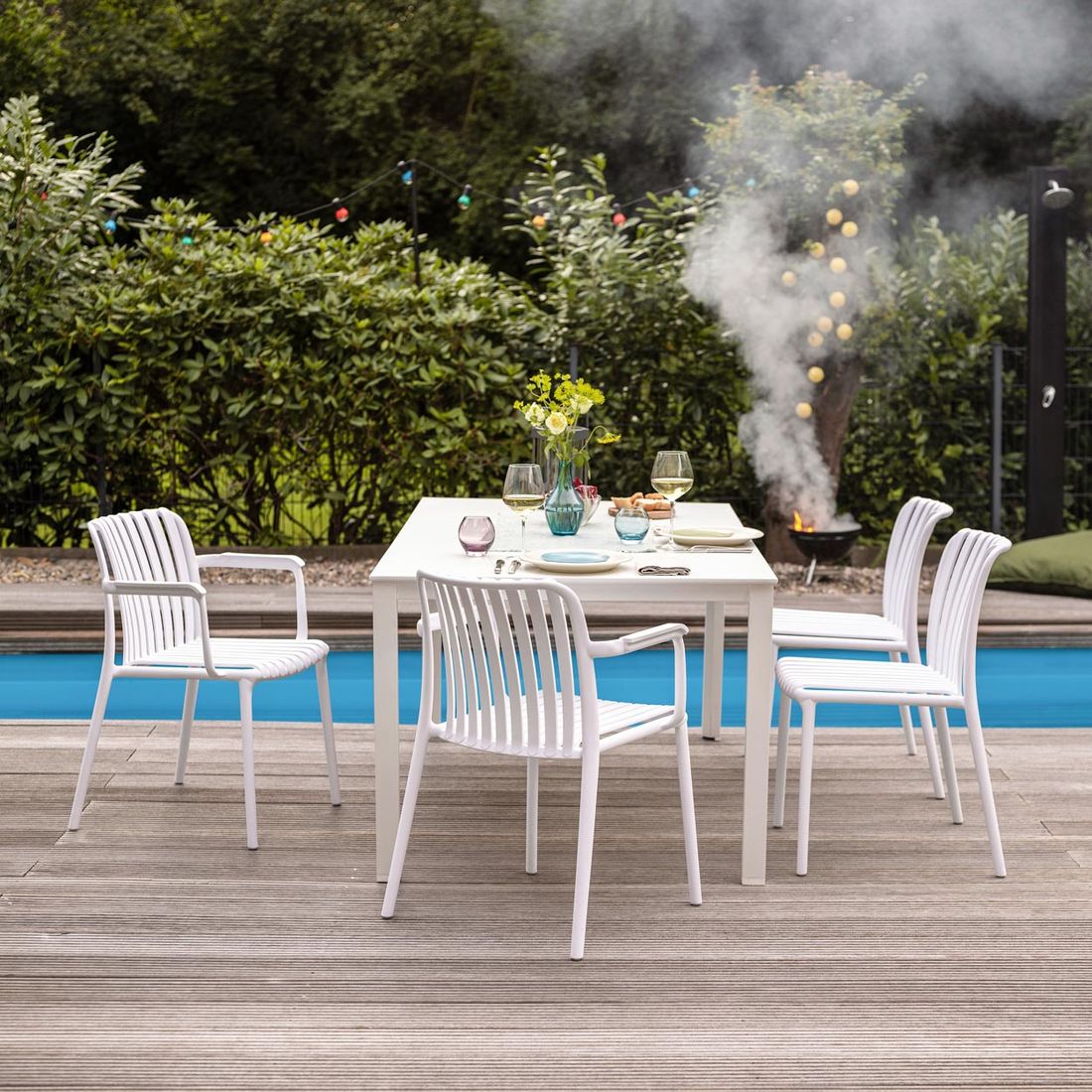 Stabelstol ute Lago plast 55x56 cm - Kettler