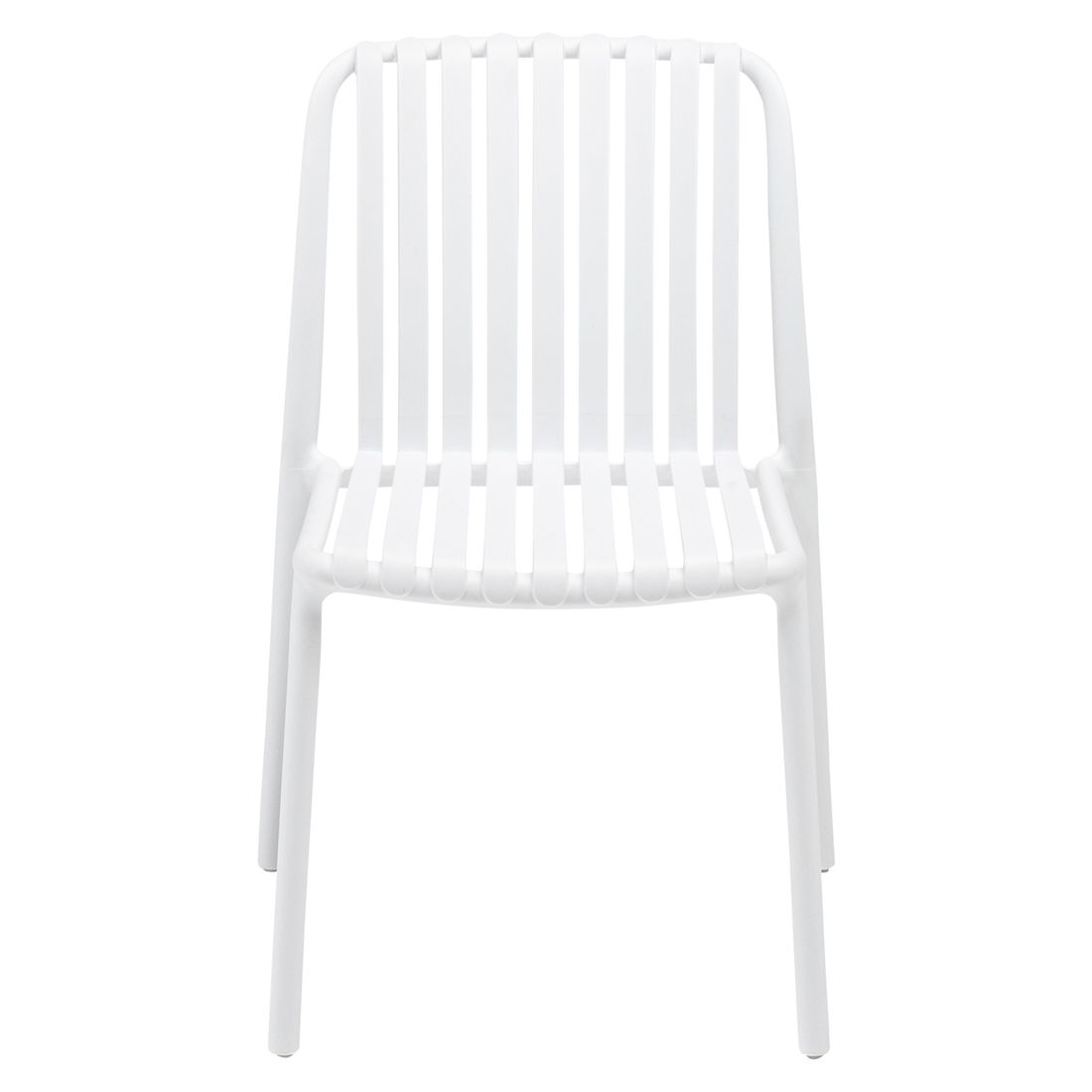 Montert Stabelstol ute Lago plast 55x56 cm i hage