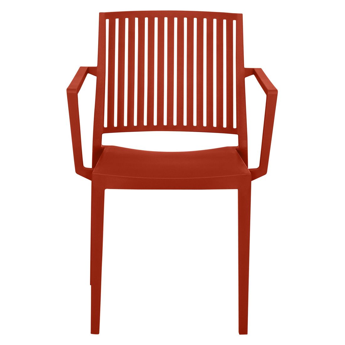 Montert Stabelstol ute Lane med armlener plast 56x57 cm på terrasse Siena Garden