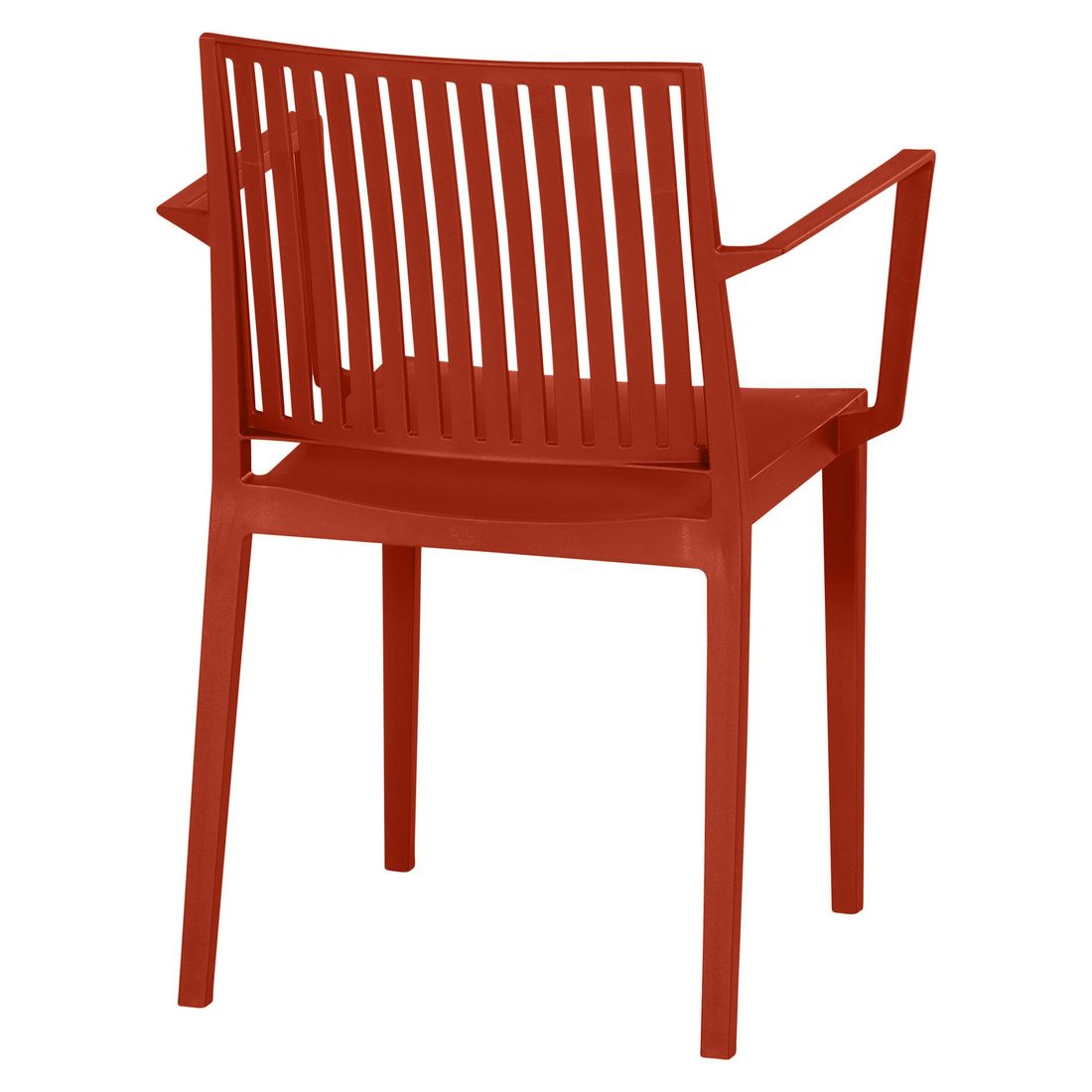Stabelstol ute Lane med armlener plast 56x57 cm stablet Siena Garden