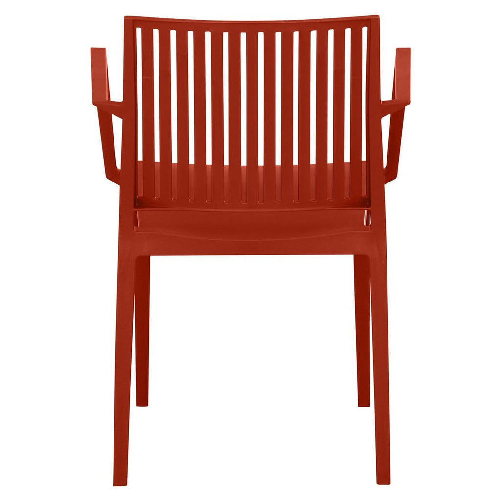 Sideprofil av Stabelstol ute Lane med armlener plast 56x57 cm Siena Garden