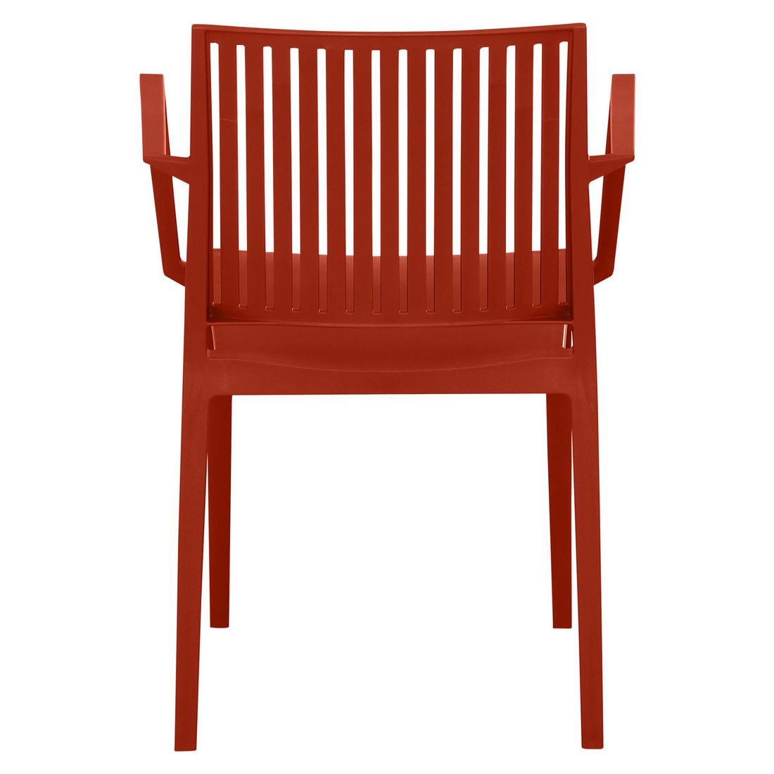 Sideprofil av Stabelstol ute Lane med armlener plast 56x57 cm Siena Garden