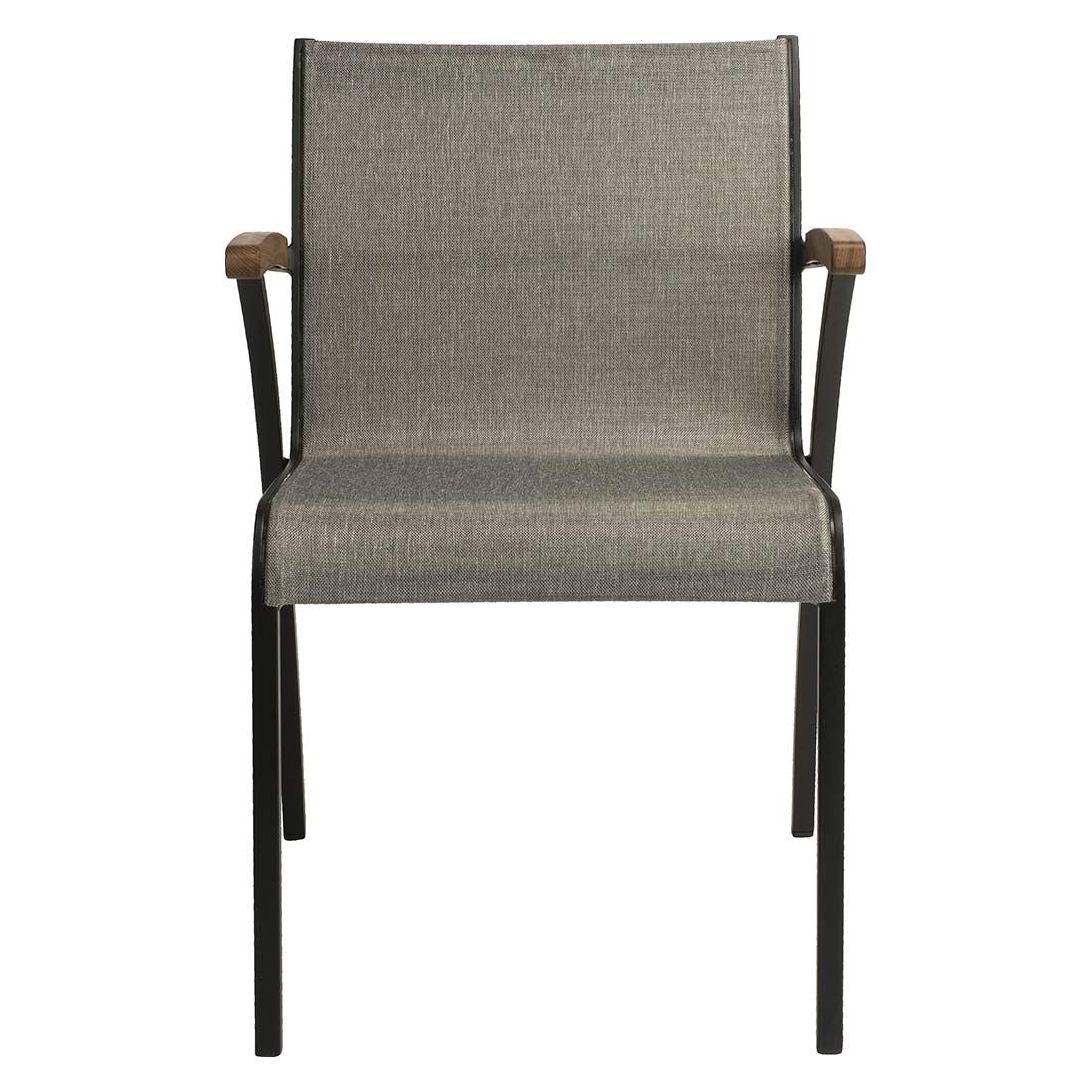 Stabelstol ute Laris aluminium/textilen 55x62 cm - Stern bakside