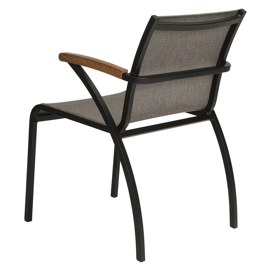 Stabelstol ute Laris aluminium/textilen 55x62 cm - Stern nærbilde av tekstilene stoff
