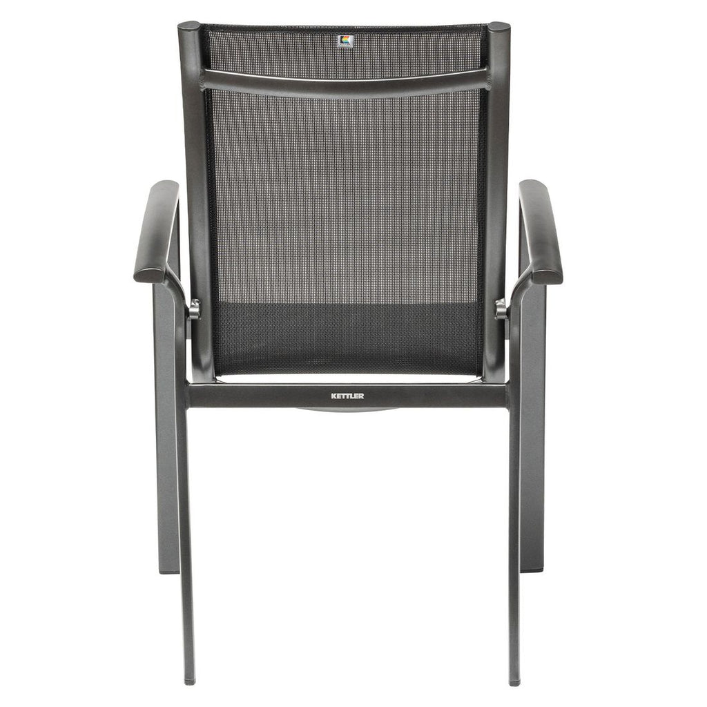 Stabelstol ute Legato Curve aluminium tekstilen antrasitt stablet