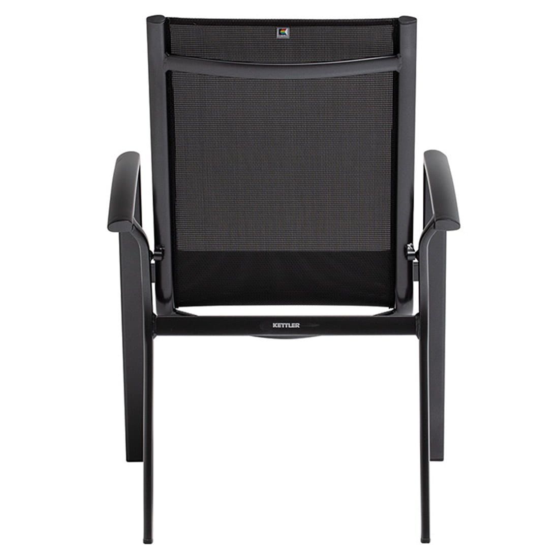 Stabelstol ute Legato Curve aluminium/textilen stablet