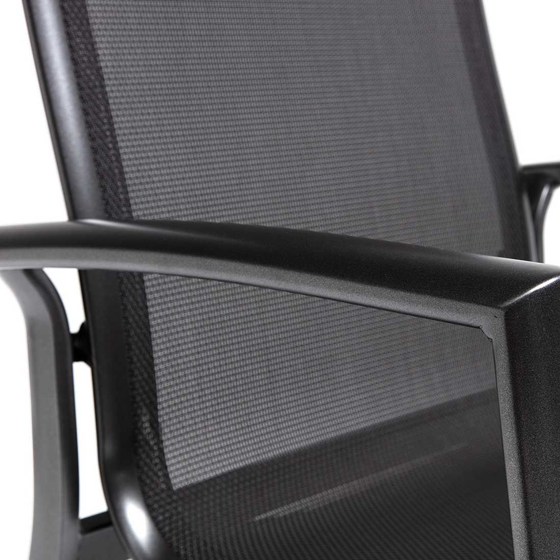 Sittestilling på stabelstol ute Legato Curve aluminium/textilen