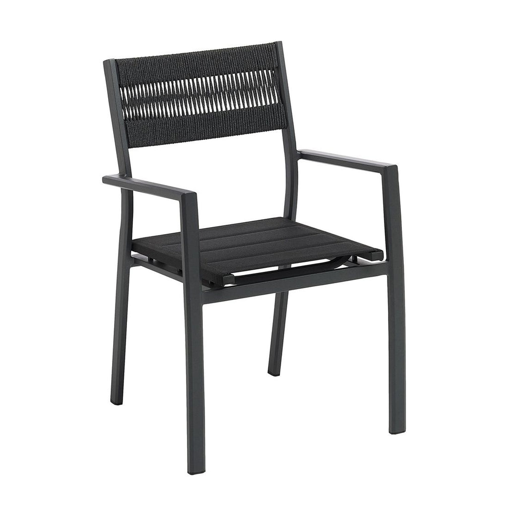 Stabelstol ute Lugano aluminium tau forfra