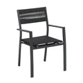 Stabelstol ute Lugano aluminium tau forfra